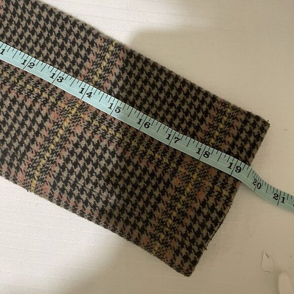 VINTAGE Hollister Women Jacket XS Brown Y2K Houndstooth Plaid Crop Dark Acadamia - Picture 5 of 8